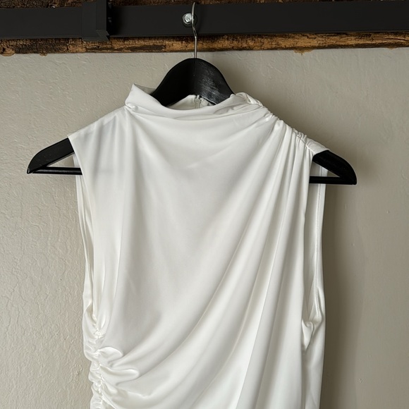 Zara White Draped Dress - Picture 5 of 11